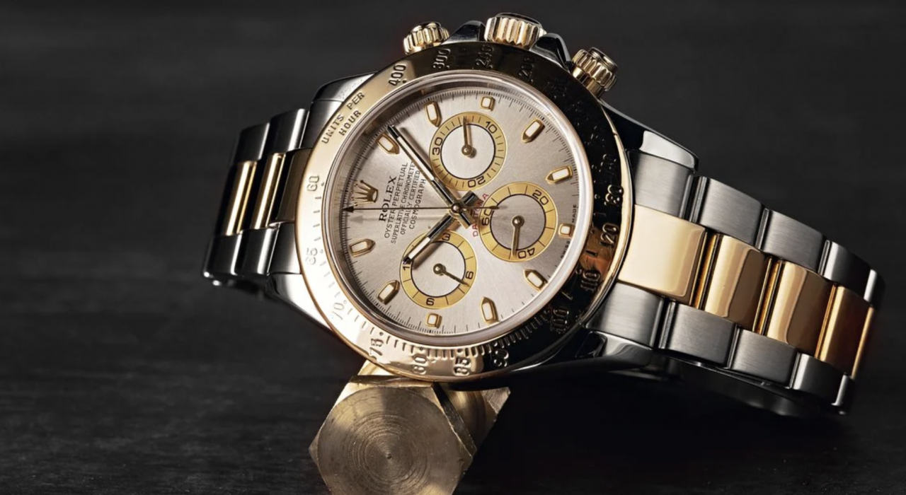 Rolex daytona, bracelet Oyster argent/or